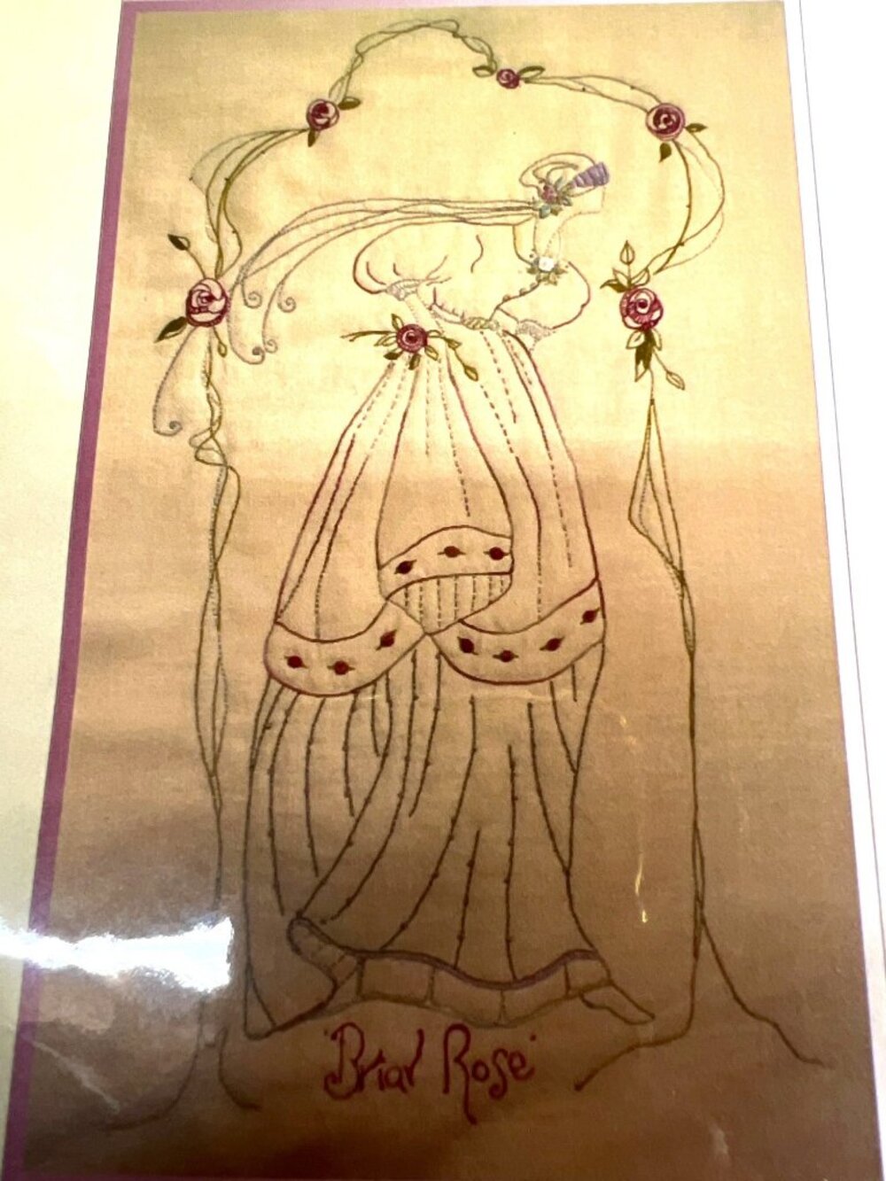 RARE Thimblestitch "Briar Rose" Embroidery Pattern By Brenda Ryan
